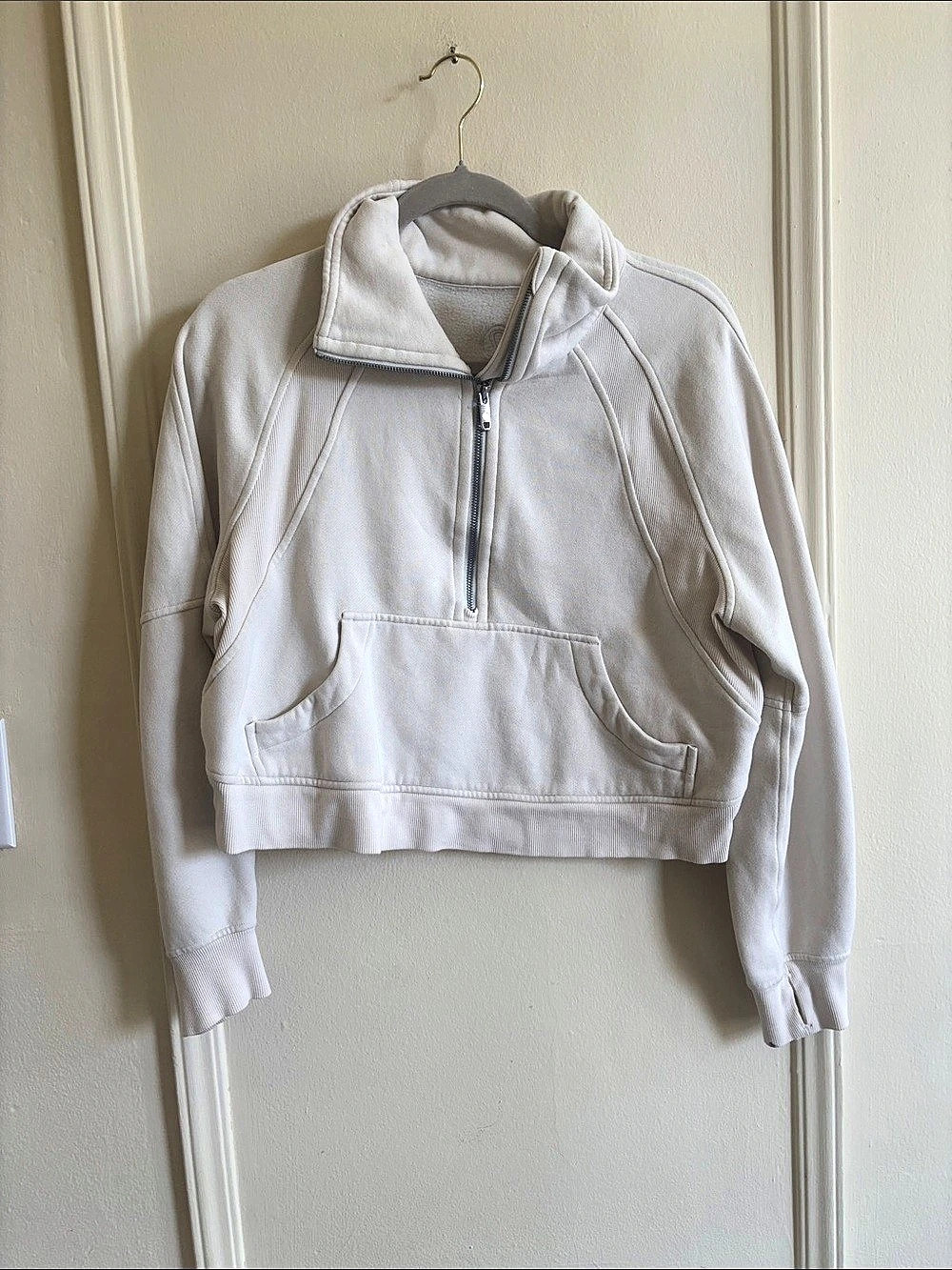 lululemon Scuba Oversized Half-Zip Hoodie Cream XS/S
